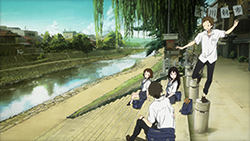 Anime scene Miyagawa Morning Market Street (illustration)