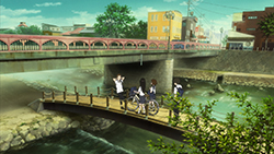 Anime scene Yayoihashi Bridge (illustration)