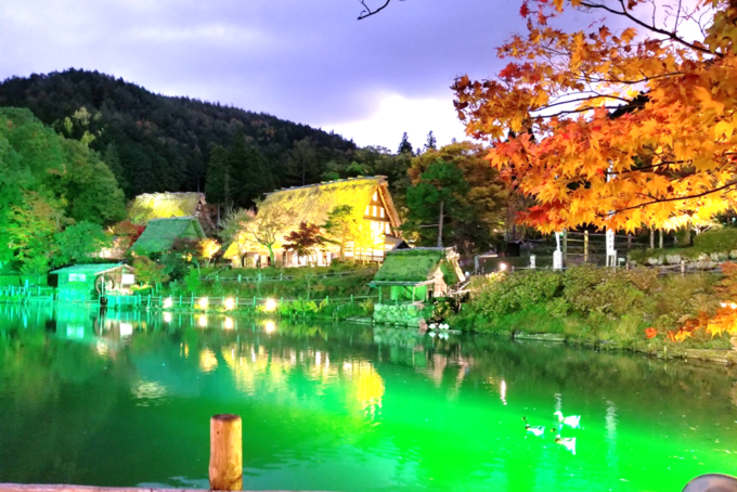 The illuminations at Hida Folk Village (photo)